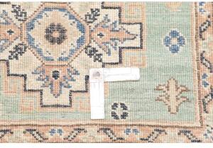 Tappeto Kazak Geometrico Celeste Blu Corsia 84x294 Cm