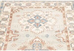 Tappeto Kazak Stilizzato Celeste Marrone Chiaro Corsia 79x387 Cm