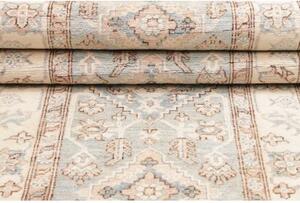 Tappeto Kazak Stilizzato Azzurro Avorio Corsia 93x373 Cm