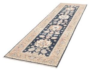 Tappeto Kazak Stilizzato Blu Scuro Beige Corsia 83x286 Cm