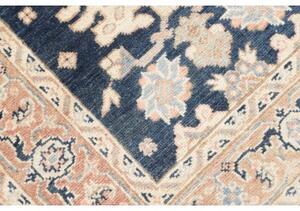 Tappeto Kazak Stilizzato Blu Scuro Beige Corsia 83x286 Cm