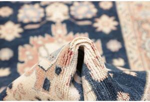 Tappeto Kazak Stilizzato Blu Scuro Beige Corsia 83x286 Cm