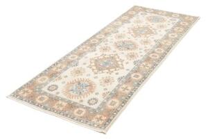 Tappeto Kazak Stilizzato Avorio Azzurro 82x196 Cm
