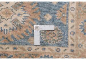 Tappeto Kazak Geometrico Celeste Beige 79x191 Cm