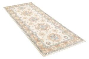 Tappeto Kazak Stilizzato Avorio Azzurro 82x196 Cm