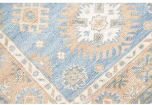 Tappeto Kazak Geometrico Celeste Beige 79x191 Cm