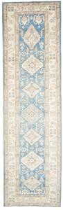 Tappeto Kazak Stilizzato Azzurro Avorio Corsia 100x350 Cm