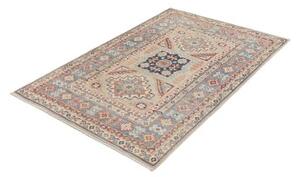 Tappeto Kazak Geometrico Azzurro Beige 103x155 Cm