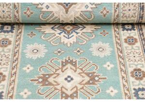 Tappeto Kazak Stilizzato Azzurro Chiaro Beige Corsia 79x201 Cm