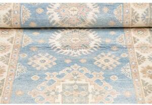 Tappeto Kazak Stilizzato Celeste Avorio 79x191 Cm