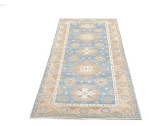 Tappeto Kazak Geometrico Celeste Beige 79x191 Cm