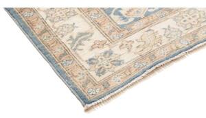Tappeto Kazak Stilizzato Azzurro Avorio Corsia 100x350 Cm