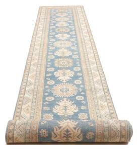 Tappeto Kazak Stilizzato Celeste Beige Corsia 82x583 Cm