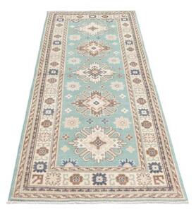 Tappeto Kazak Stilizzato Azzurro Chiaro Beige Corsia 79x201 Cm