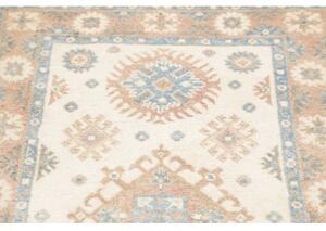 Tappeto Kazak Stilizzato Avorio Azzurro 82x196 Cm