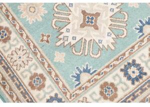 Tappeto Kazak Stilizzato Azzurro Chiaro Beige Corsia 79x201 Cm