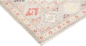 Tappeto Kazak Geometrico Celeste Beige 101x155 Cm