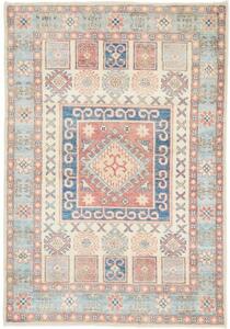 Tappeto Kazak Geometrico Avorio Blu 105x151 Cm