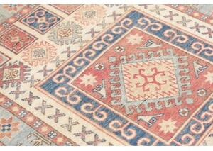 Tappeto Kazak Geometrico Avorio Blu 105x151 Cm