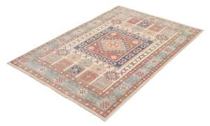 Tappeto Kazak Geometrico Avorio Blu 105x151 Cm