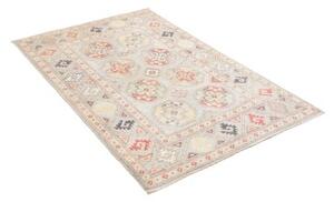 Tappeto Kazak Geometrico Celeste Beige 101x155 Cm