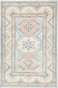 Tappeto Kazak Geometrico Azzurro Beige 103x154 Cm