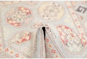 Tappeto Kazak Geometrico Celeste Beige 101x155 Cm