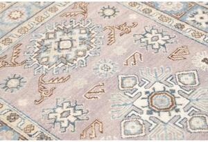 Tappeto Kazak Stilizzato Grigio Lavanda Azzurro 101x153 Cm
