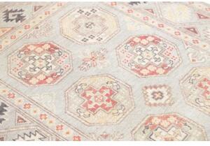 Tappeto Kazak Geometrico Celeste Beige 101x155 Cm