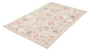 Tappeto Kazak Geometrico Celeste Beige 101x155 Cm
