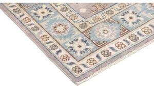 Tappeto Kazak Stilizzato Grigio Lavanda Azzurro 101x153 Cm