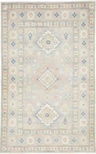 Tappeto Kazak Geometrico Azzurro Beige 99x155 Cm