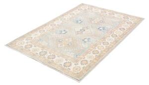 Tappeto Kazak Stilizzato Azzurro Chiaro Avorio 102x148 Cm
