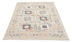 Tappeto Kazak Geometrico Azzurro Blu Scuro 124x165 Cm