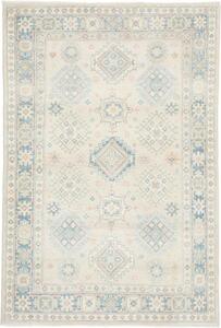 Tappeto Kazak Geometrico Avorio Azzurro 121x178 Cm