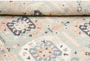 Tappeto Kazak Geometrico Azzurro Blu Scuro 124x165 Cm