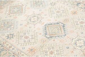 Tappeto Kazak Geometrico Avorio Azzurro 121x178 Cm