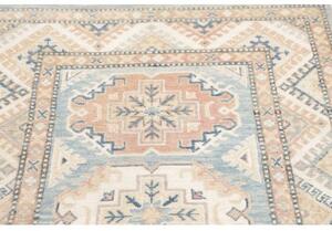 Tappeto Kazak Geometrico Azzurro Beige 103x154 Cm