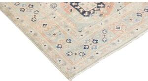 Tappeto Kazak Geometrico Azzurro Blu Scuro 124x165 Cm