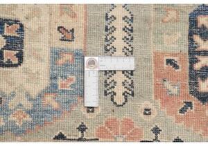 Tappeto Kazak Geometrico Azzurro Blu Scuro 124x165 Cm