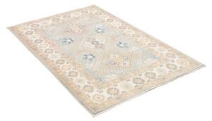 Tappeto Kazak Stilizzato Azzurro Chiaro Avorio 102x148 Cm