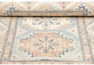 Tappeto Kazak Geometrico Azzurro Beige 103x154 Cm
