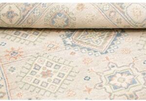 Tappeto Kazak Geometrico Avorio Azzurro 121x178 Cm