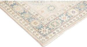 Tappeto Kazak Geometrico Avorio Azzurro 121x178 Cm