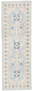 Tappeto Kazak Geometrico Azzurro Avorio Corsia 65x190 Cm
