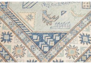 Tappeto Kazak Geometrico Verde Chiaro Azzurro 152x197 Cm