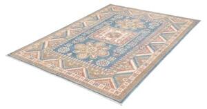 Tappeto Kazak Geometrico Blu Beige 147x193 Cm