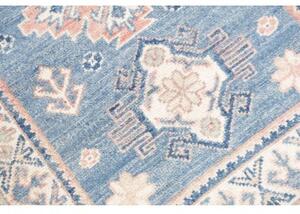 Tappeto Kazak Stilizzato Azzurro Beige Corsia 62x182 Cm