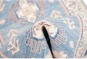 Tappeto Kazak Stilizzato Azzurro Beige Corsia 62x182 Cm