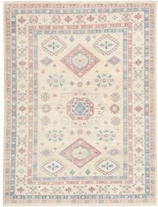 Tappeto Kazak Stilizzato Avorio Rosso Corallo 149x197 Cm